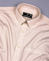 Swifton Cream With White Dobby Formal Cotton Shirt