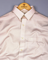 Swifton Cream With White Dobby Formal Cotton Shirt