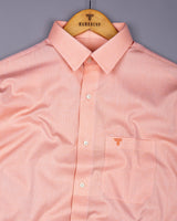 Swifton Orange With White Dobby Formal Cotton Shirt
