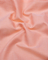 Swifton Orange With White Dobby Formal Cotton Shirt