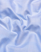 Antimony Blue Houndstooth Check Premium Giza Shirt