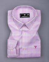 Antimony Pink Houndstooth Check Premium Giza Shirt