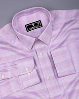 Antimony Pink Houndstooth Check Premium Giza Shirt