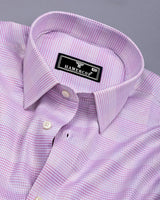 Antimony Pink Houndstooth Check Premium Giza Shirt