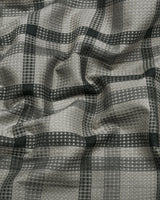 Newton Crocodile Green Waffle Dobby Check Shirt