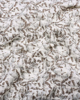 Polymer Brown With Off White Printed Dobby Cotton Shirt