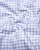 Blink Gray With White Dobby Check Premium Giza Shirt