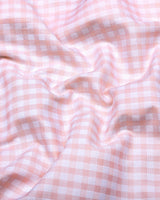 Blink Pink With White Dobby Check Premium Giza Shirt