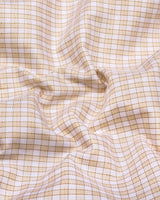 Catalyst Cream With White Check Premium Giza Shirt