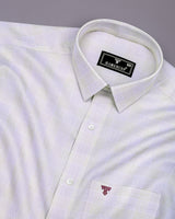 Moxic Pink With Cream Waffle Check Premium Giza Shirt