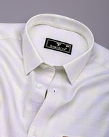 Moxic Pink With Cream Waffle Check Premium Giza Shirt