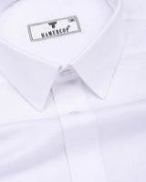Jasmine White Dobby Texture Premium Cotton Shirt