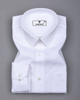 Chalk White Self Check Dobby Cotton Shirt