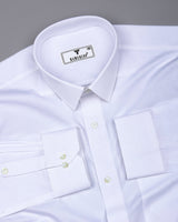 Chalk White Self Check Dobby Cotton Shirt