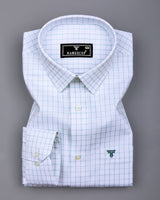 Dusty Blue With White Python Texture Dobby Cotton Shirt