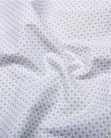 Marmic Gray With White Printed Formal Cotton Shirt