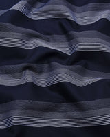 Catalina Blue With White Twill Stripe Premium Giza Shirt