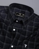 Clermont Black With White Twill Check Giza Shirt