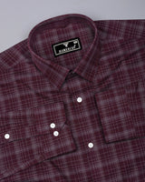Clermont Brown With White Twill Check Giza Shirt