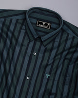 Turbo Black With Gray Stripe Premium Giza Shirt