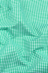 Green with white pin check cotton shirt