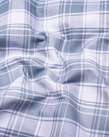 Monorom Gray With White Waffle Dobby Check Shirt