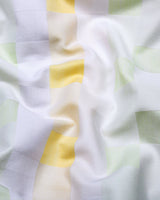 Yellow Multicolor Jacquard Check Premium Giza Shirt
