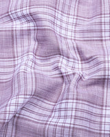 Fifa Onion Pink With White Dobby Check Formal Cotton Shirt