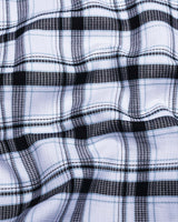 Eden Black With White Waffle Dobby Check Shirt