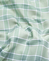 Boolean Pista Green Waffle Check Dobby Cotton Shirt