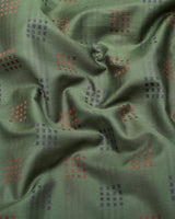 Catechu Green Jacquard Texture Premium Giza Shirt