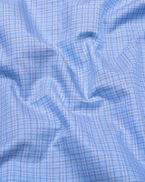Edessa Blue Formal Check Premium Giza Shirt