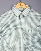Titanic Pistachio Green With White Twill Stripe Premium Shirt