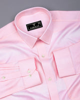 Fleesy Pink Jacquard Weft Stripe Premium Giza Shirt