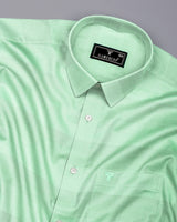 Fleesy Green Jacquard Weft Stripe Premium Giza Shirt