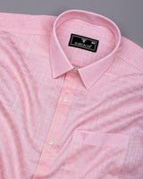 Liza Pink Amsler Dobby Cotton Solid Shirt