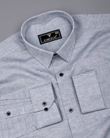 Osaka Gray Luxurious Linen Cotton Formal Shirt