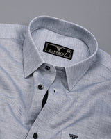 Osaka Gray Luxurious Linen Cotton Formal Shirt