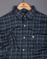 Nizomi Gray With White Twill Check Dobby Cotton Shirt