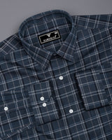 Nizomi Gray With White Twill Check Dobby Cotton Shirt