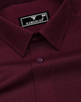 Cinchona Maroon Solid Premium Giza Cotton Shirt