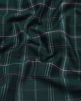 Zuri Green With White Check Dobby Cotton Shirt