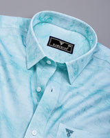 Mountain Aqua Blue Twill Premium Cotton Shirt