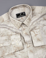 Mountain Vanilla Gray Twill Premium Cotton Shirt