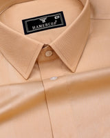 Seagull Biscuit Cream With Self Broad Box Premium Cotton Shirt