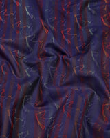 Rangoon Red With Green Stripe Purple Jacquard Cotton Shirt