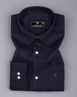 Sydney Brown With Black Twill Stripe Premium Giza Shirt