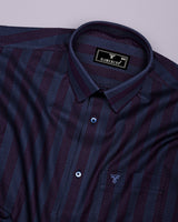 Apache Gray Houndstooth Stripe Premium Giza Shirt