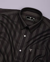 Apache Dusty Green Houndstooth Stripe Premium Giza Shirt