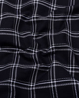 Blackstin With White Waffle Dobby Check Shirt